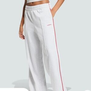 NEW, never worn, Adidas Essentials Pants Embroidered 3-Stripes light gray